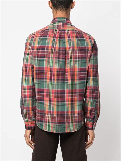 Polo Ralph Lauren Plaid Check Long Sleeve Shirt In Red Modesens