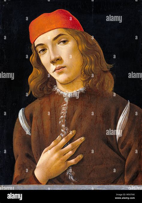 Sandro Botticelli Portrait Of A Youth Hi Res Stock Photography And