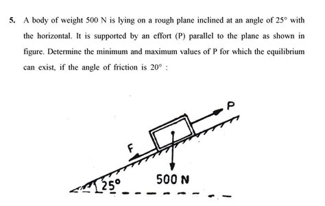 Solved A Body Of Weight N Is Lying On A Rough Plane Chegg