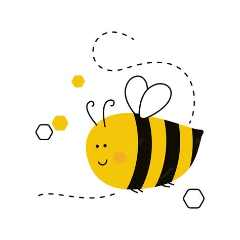 Premium Vector Cute Bee Cartoon Character Isolated On White