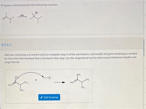 Solved Propose A Mechanism For The Following Reaction Br Chegg