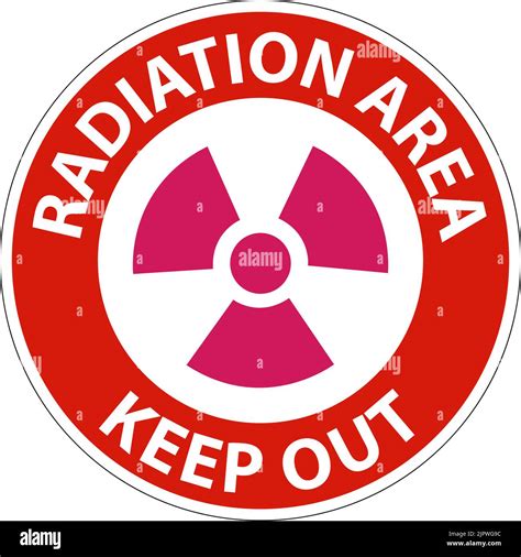 Danger Radiation Area Keep Out Sign On White Background Stock Vector