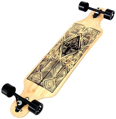 Amazon.com : Atom Longboards Bamboo Drop Through Longboard, Tiki, 40 ...