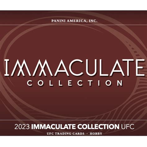 Panini Immaculate Collection Ufc Checklist Set Details Box