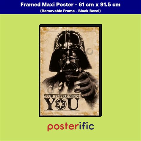 Framed Poster Darth Vader Star Wars Your Empire Needs You Pyramid