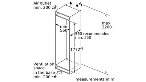 Bosch Tall Integrated Built-in Frost Free Fridge Freezer w/ Fixed Hinge ...