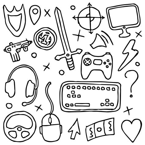 Gaming Vector Icons Gaming Illustration 8143637 Vector Art At Vecteezy