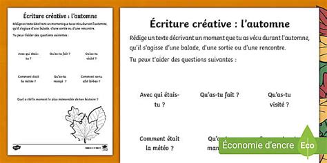 Ecriture Cr Ative Sur L Automne Teacher Made Twinkl