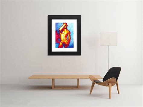 Full Frontal Nudity Gay Male Art Print Phallic Art Print Etsy