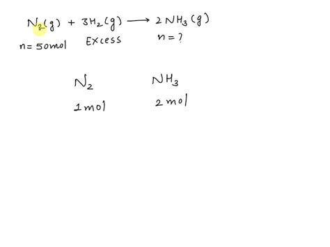 Solved In The Production Of Ammonia Via The Haber Process Nitrogen