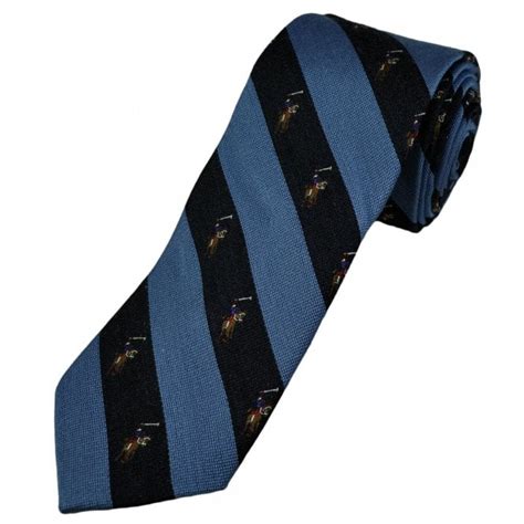 Tresanti Celeste Polo Player Black Blue Striped Silk Wool Men S Tie