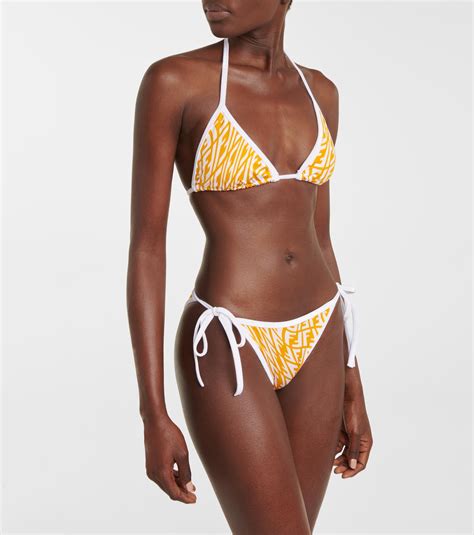 Fendi Ff Bikini In Yellow Lyst