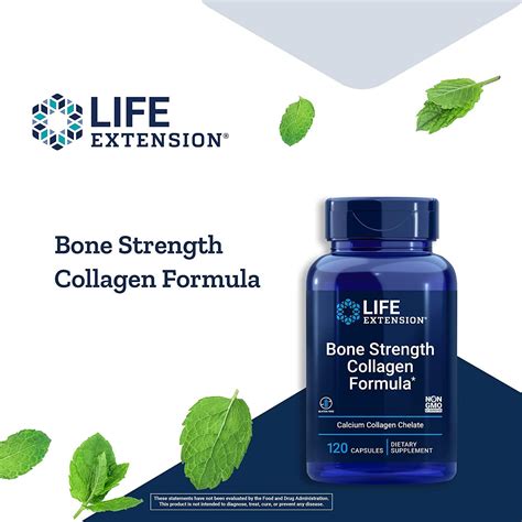 Life Extension Bone Strength Collagen Formula Capsules For