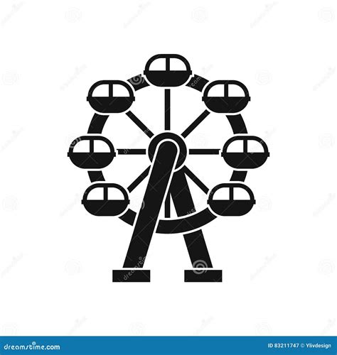 Ferris Wheel Icon Simple Style Stock Vector Illustration Of Activity