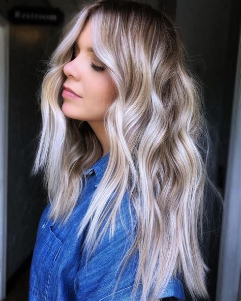 Platinum Blonde Hair With Brown Roots