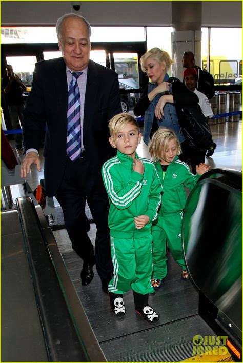 Gwen Stefani S Sons Kingston Zuma Wear Matching Track Suits Photo