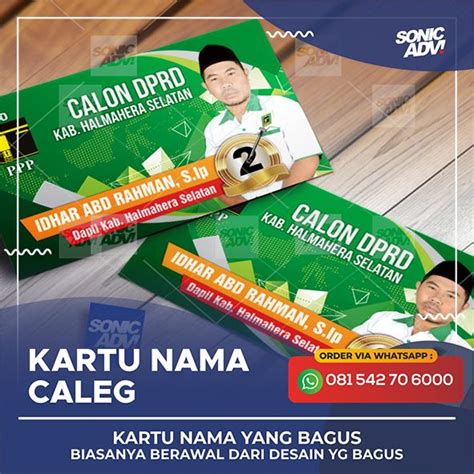 Cetak Kartu Nama Caleg Ppp Kartu Nama Desain Kartu