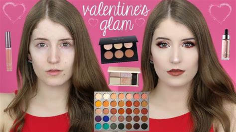 Valentine S Day Glam Makeup Tutorial ♡ Youtube