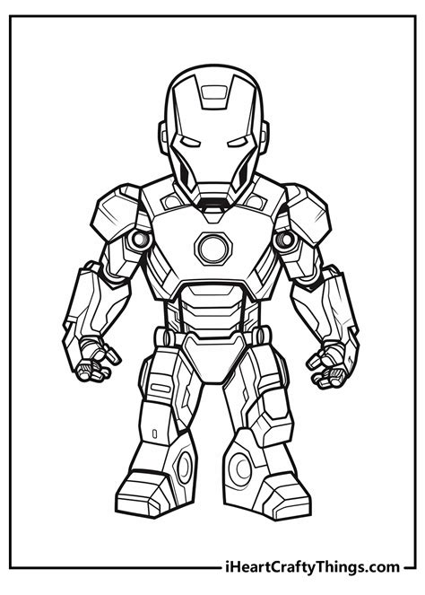 Easy Iron Man Coloring Page