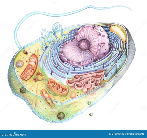 Dessin De Section De Cellule Eucaryote Illustration Stock