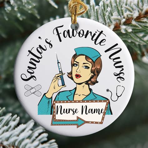 Personalized Nurse Ornament Nurse Practitioner Ornament Nurse Christmas Ornament Retro Nurse