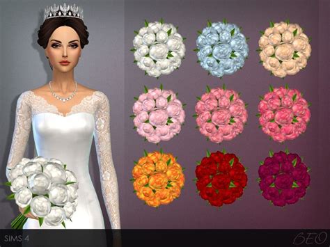 BEO Creations Sims 4 Sims Wedding Bouquets