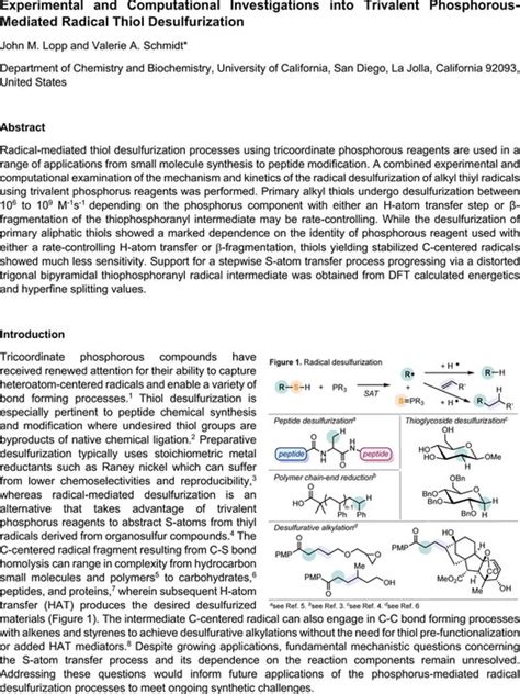 Experimental And Computational Investigations Into Trivalent