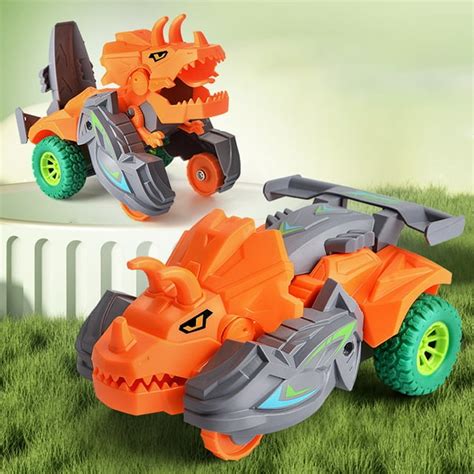 Children Crash Deforming Dinosaurs Toy Cars Deforming Car Model