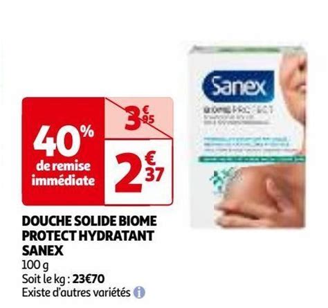 Promo Douche Solide Biome Protect Hydratant Sanex Chez Auchan