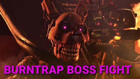 Fnaf Security Breach Burntrap Boss Fight Ending Youtube