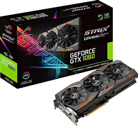 Asus Rog Strix Gtx1060 Oc Gaming Geforce Gtx 1060 6gb Pci E W Dvi Dual Hdmi Dual Dp At Memory