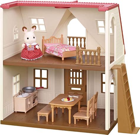 Calico Critters Red Roof Cozy Cottage Dollhouse Playset