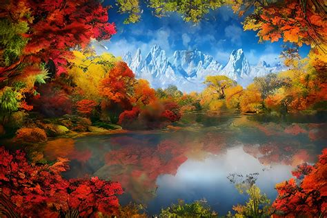 Autumn Scenery Landscape Background Graphic By Fstock · Creative Fabrica