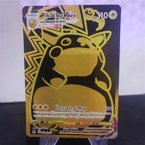 CARTE POKÉMON PIKACHU Vmax TG29 TG30 BLACK GOLD UR ORIGINE PERDUE FR