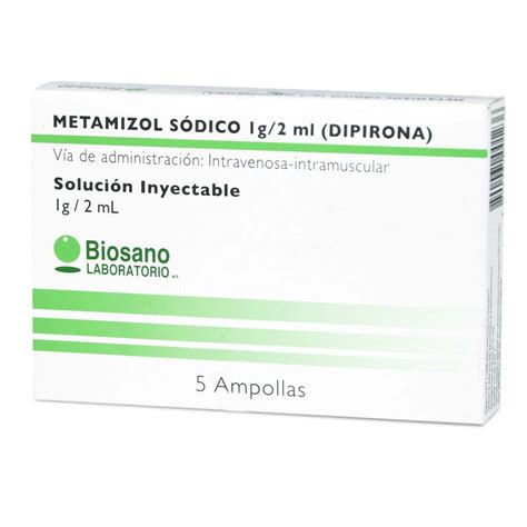 Metamizol S Dico Gr Ml Ampollas