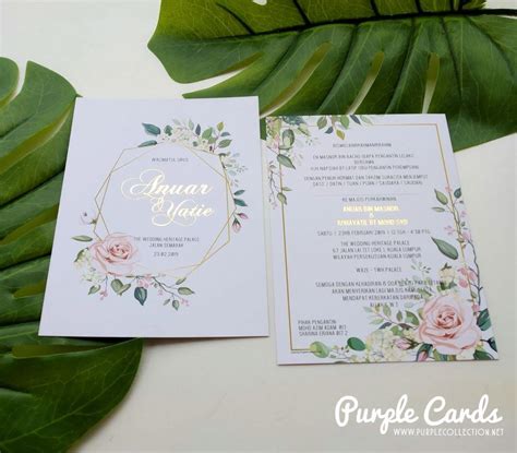 Kad Kahwin Pastel Floral - Wedding Invitation