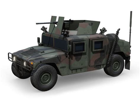 3D model HMMWV UAH- Up Armored Humvee VR / AR / low-poly | CGTrader