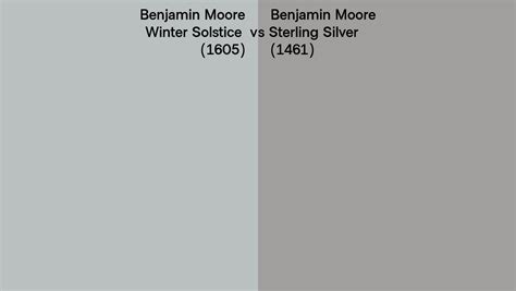 Benjamin Moore Winter Solstice Vs Sterling Silver Side By Side Comparison