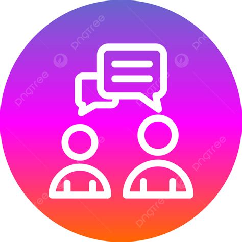 Conversation Line Gradient Circle Icon Vector Conversation Icon