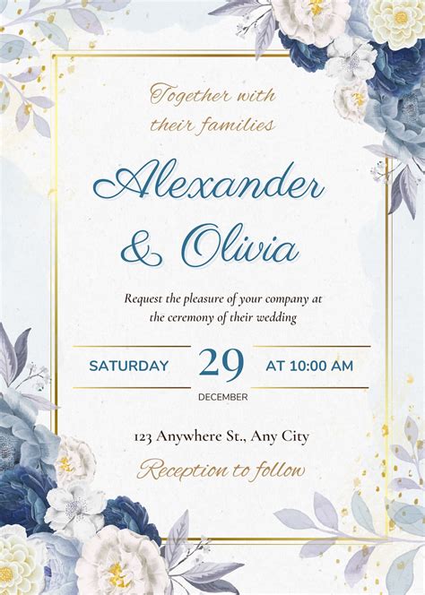 Wedding Invitation Editable Flyer - Etsy