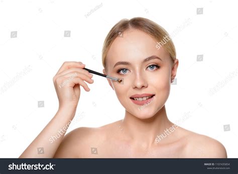 Beauty Portrait Smiling Beautiful Half Naked Stock Photo Shutterstock