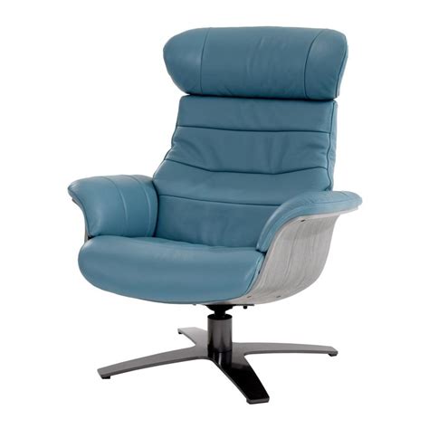 Enzo Blue Leather Accent Chair | El Dorado Furniture