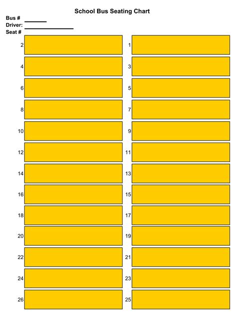 School Bus Seating Chart - The Best Bus