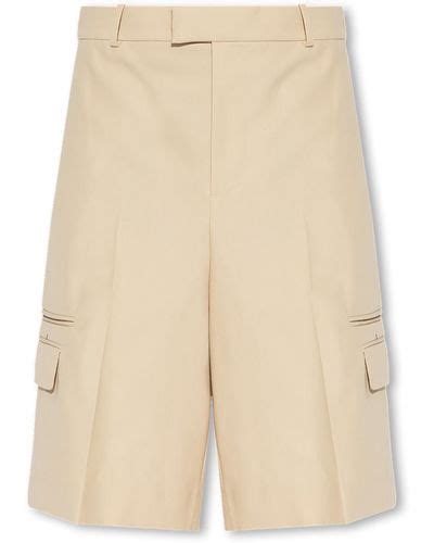 Natural Alexander McQueen Shorts For Men Lyst