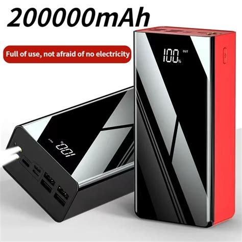 Power Bank 200000mAh Przeno Na Szybka Adowarka PowerBank 4USB PoverBank