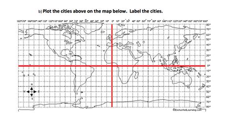 Solved Plot These Cities On The Map Found Below Label The