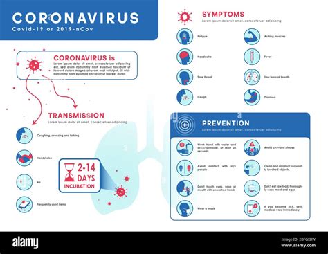 Infografik Coronavirus Covid Oder Ncov Bertragung Symptome