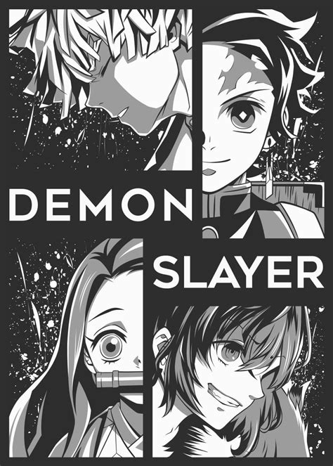 Demon Slayer Characters Poster By Nhan Hoang Displate In 2023