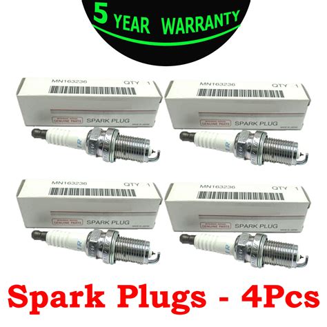 4Pcs Iridium Enhanced Spark Plug MN163236 For Mitsubishi Endeavor ...