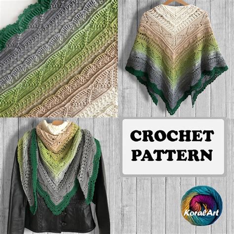 Crochet Shawl Pattern Crochet Pattern Shawl Pattern Digital Etsy Polska